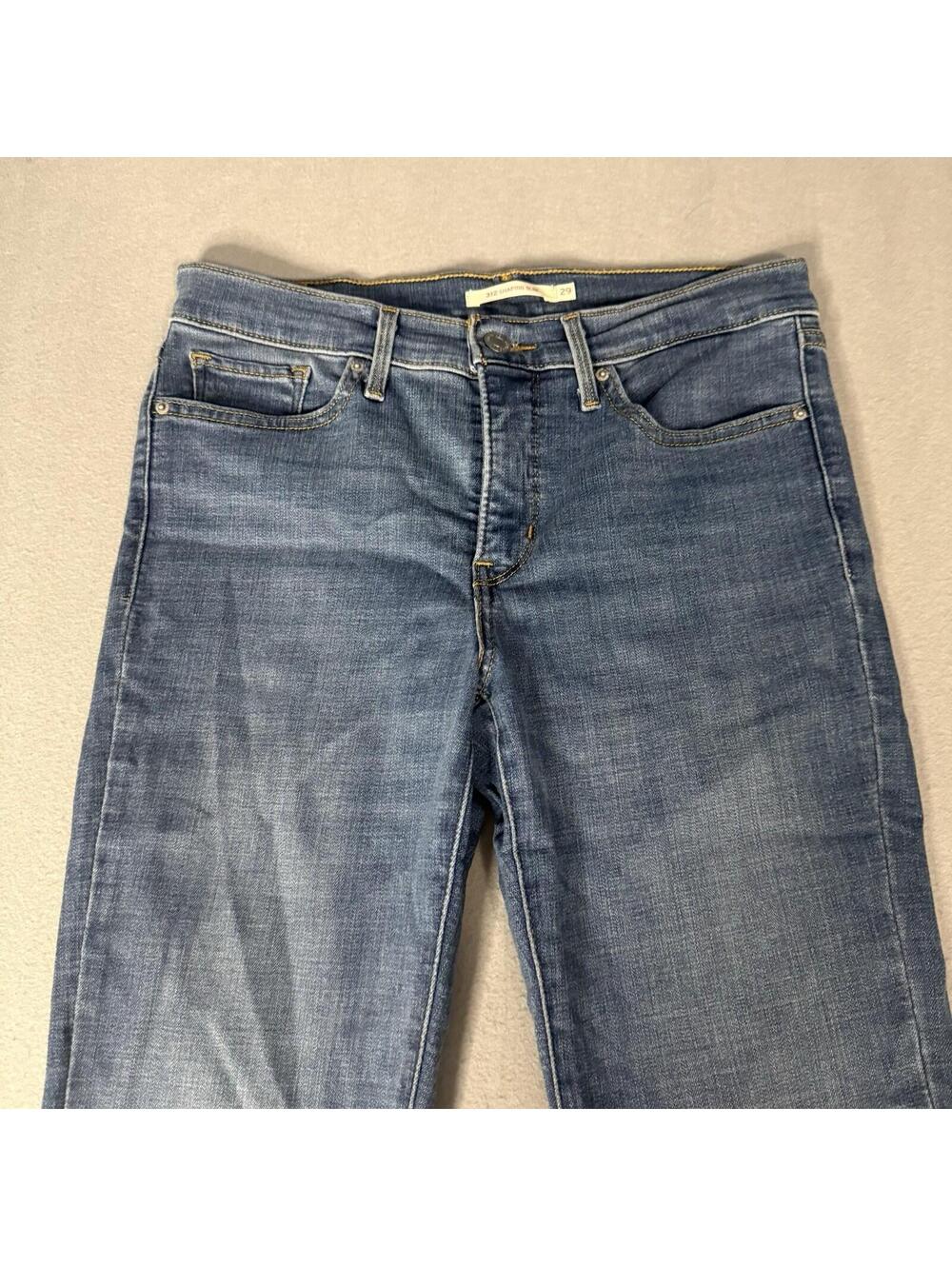 Levis 312 Shaping Slim Jeans Womens 29 Blue Denim Mid Rise Slim Straight Stretch - Picture 4 of 16